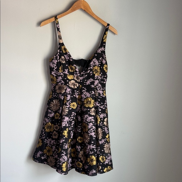 Anthropologie Jacquard A-Line Mini Dress 4 - Picture 2 of 12